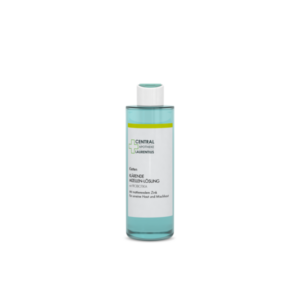 Transparente Flasche mit klärender Mizellen-Lösung, die Probiotika und Zink für unreine Haut enthält.