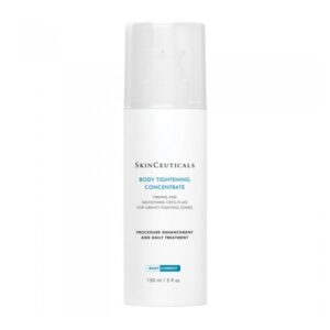 Flasche mit Hautstraffungsfluid von SkinCeuticals, der auf festigende und glättende Eigenschaften hinweist.