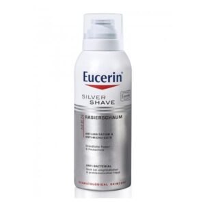 Eucerin Rasiercreme im Sprühbehälter, besonders geeignet für empfindliche Haut, mit Anti-Irritationsformel.