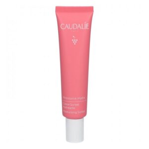 Rosa Tube mit Feuchtigkeitscreme von Caudalie, Beschriftung: Vinosource-Hydra, Crème Sorbet Hydratante.