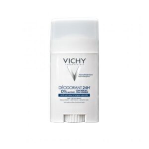 VICHY Deodorant Stick mit hypoallergenem, alkoholfreiem Inhalt für empfindliche Haut.